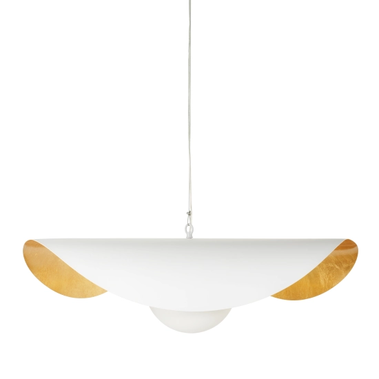 Lampa wisząca ENZO 80 cm - biało złota - zdjęcie produktu