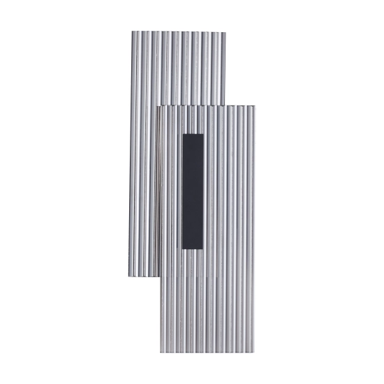 Lampa ścienna NOIR LED, kinkiet czarny ryflowany dwustronny - zdjęcie produktu