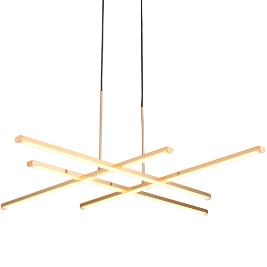 Lampa wisząca CRISS CROSS LED złota 78 cm - zdjęcie produktu