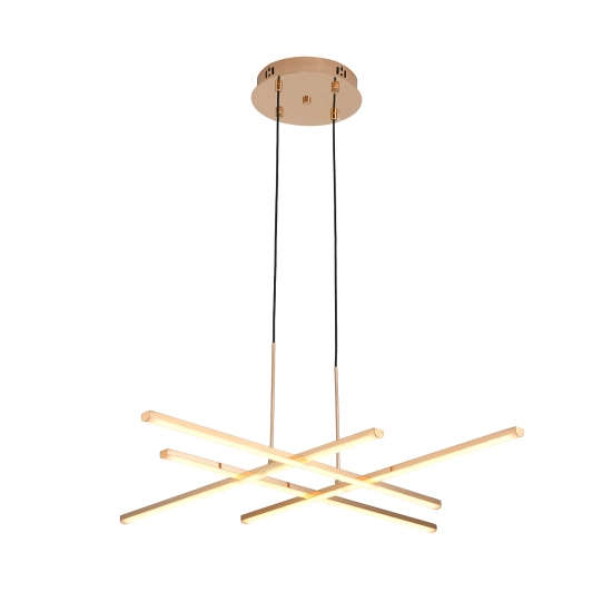 Lampa wisząca CRISS CROSS LED złota 78 cm - zdjęcie produktu