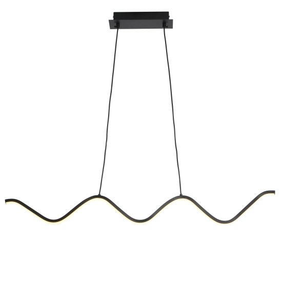 Lampa wisząca ZIGZAG 90 cm - LED, czarna, falista listwa - zdjęcie produktu