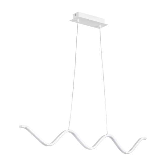 Lampa wisząca ZIGZAG 90 cm - LED, biała, falista listwa - zdjęcie produktu