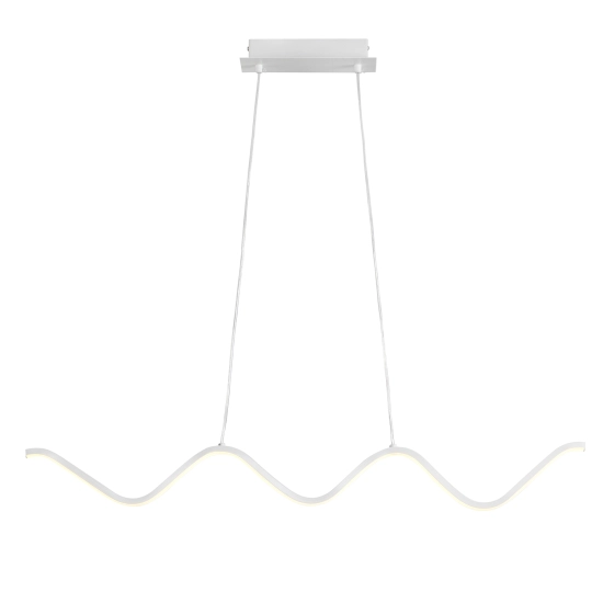Lampa wisząca ZIGZAG 90 cm - LED, biała, falista listwa - zdjęcie produktu