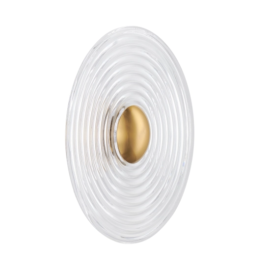 Lampa ścienna HELIOS 30 cm transparentno złota - zdjęcie produktu
