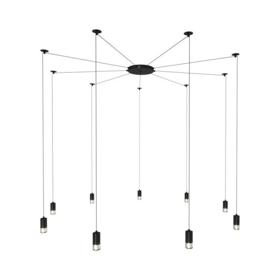 Lampa wisząca LINEA-9 czarna - zdjęcie produktu