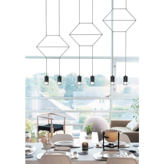 Lampa wisząca LINEA-2 czarna 35 cm - zdjęcie produktu