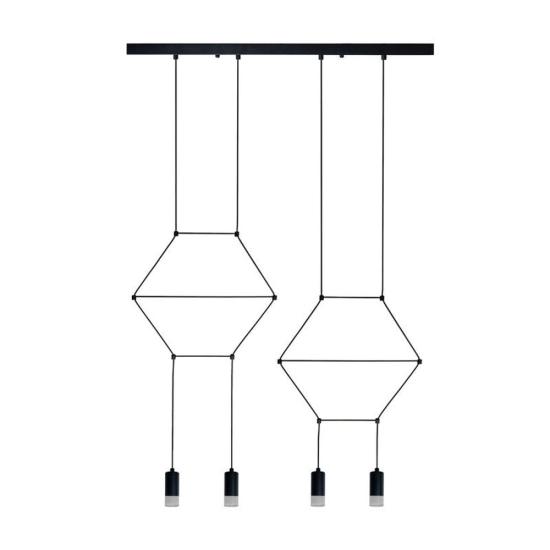 Lampa wisząca LINEA-4 LONG czarna 70 cm - zdjęcie produktu