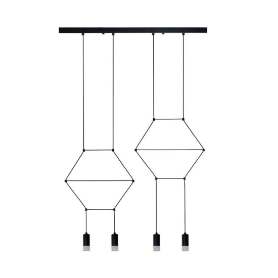 Lampa wisząca LINEA-4 LONG czarna 70 cm - zdjęcie produktu
