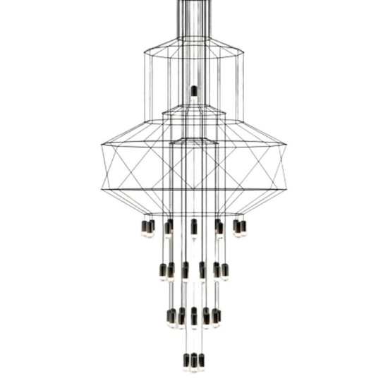 Lampa wisząca LINEA-43 czarna 90 cm - zdjęcie produktu
