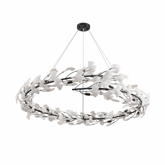 Lampa wisząca BOTANIKA 150 cm - czarna, G9, regulowana, designerska - zdjęcie produktu