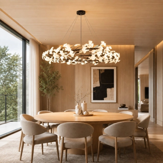 Lampa wisząca BOTANIKA 150 cm - czarna, G9, regulowana, designerska - zdjęcie produktu
