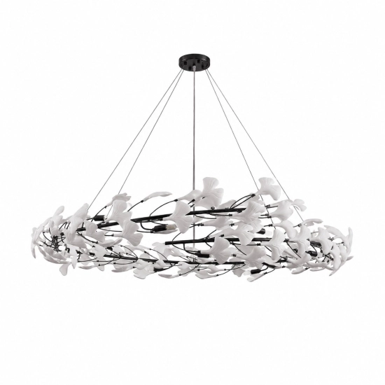 Lampa wisząca BOTANIKA 150 cm - czarna, G9, regulowana, designerska - zdjęcie produktu