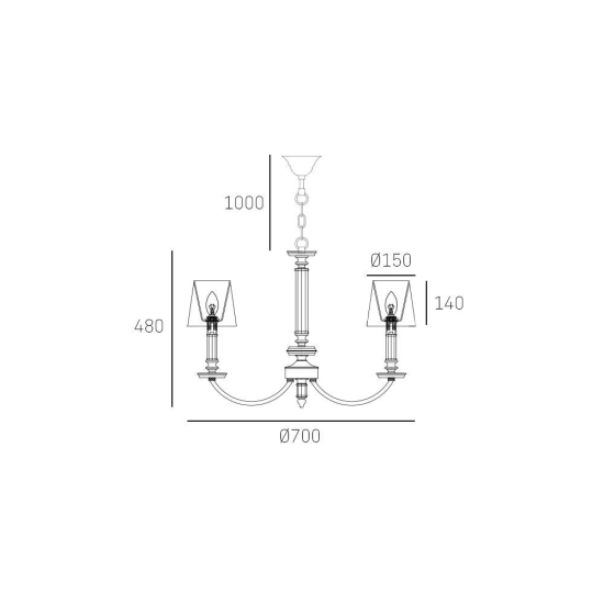 Lampa wisząca Siena - P06308WH NI CosmoLight - zdjęcie dodatkowe 1