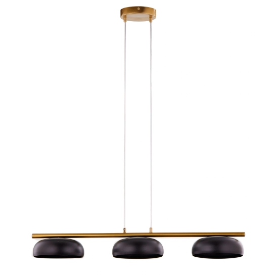 Lampa wisząca OLAF 3 złoty szczotkowany czarny 41689 Sigma - zdjęcie 1