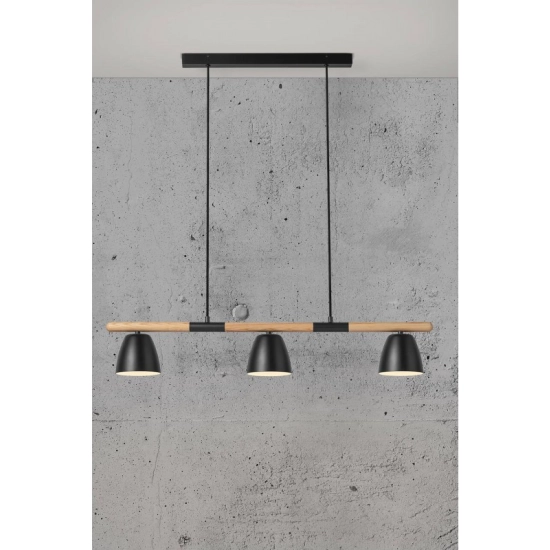 kinkiecik.pl Lampa wisząca czarna 3 klosze THEO 2112603003 Nordlux