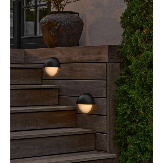 Kinkiet zewnętrzny Scorpius Maxi Round IP44 czarny 2518401003 Nordlux