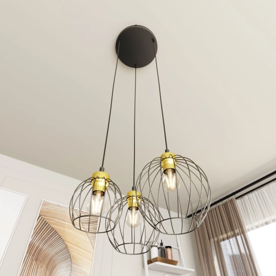 Lampa wisząca NANDO 3PREM BL GOLD 1368/3PREM EMIBIG Lighting
