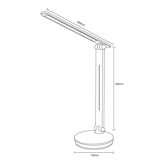 Lampa biurkowa LED nowoczesna czarna podstawa RGB SM-606 ZUMA LINE