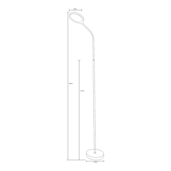 Lampa podłogowa LED nowoczesna czarna SM-609-BL ZUMA LINE
