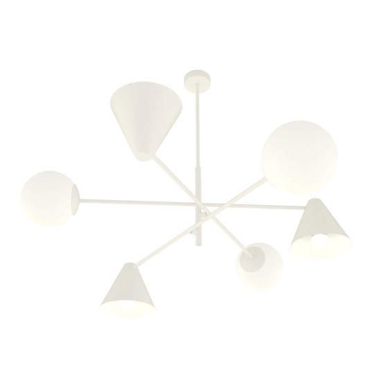 Żyrandol HERMES 6 WHITE 1348/6 EMIBIG Lighting