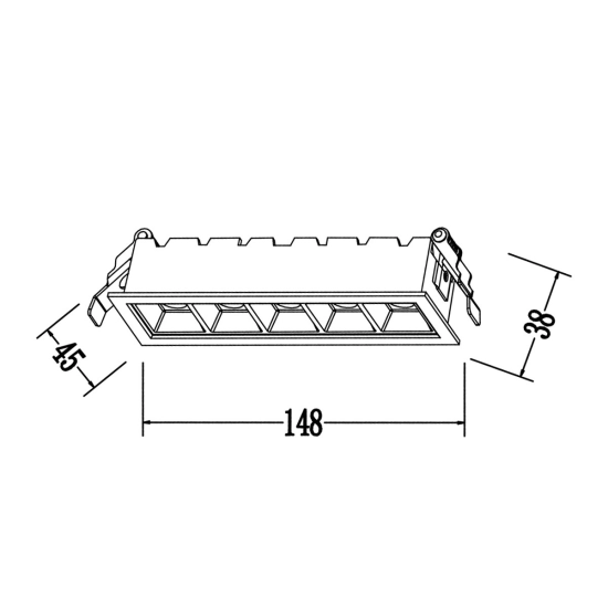 Oprawa podtynkowa Solar 5 biała LED 3000K LP-0406/5RS WH Light Prestige