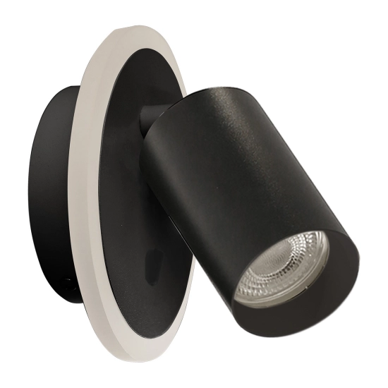 Spot Parma 1 1xGU10 + 1xLED CCT czarny LP-0612/1WS BK LIGHT PRESTIGE
