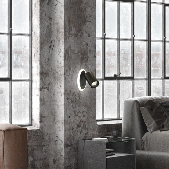 Spot Parma 1 1xGU10 + 1xLED CCT czarny LP-0612/1WS BK LIGHT PRESTIGE