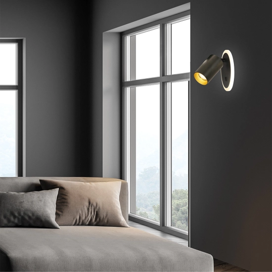 Spot Parma 1 1xGU10 + 1xLED CCT czarny LP-0612/1WS BK LIGHT PRESTIGE