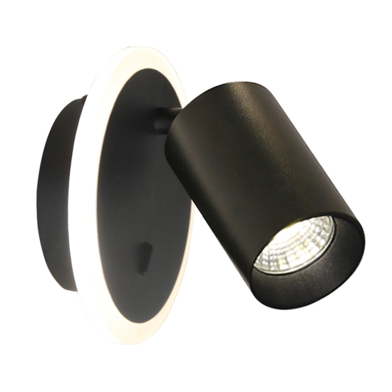Spot Parma 1 1xGU10 + 1xLED CCT czarny LP-0612/1WS BK LIGHT PRESTIGE
