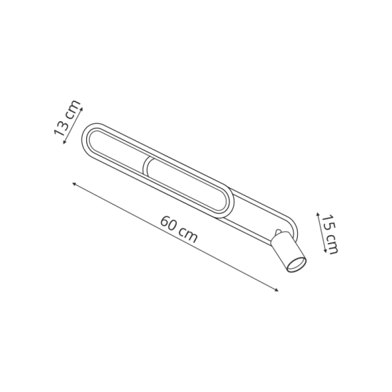 Spot Parma 1 długi czarny 1xGU10 LED CCT LP-0612/1C L BK Light Prestige