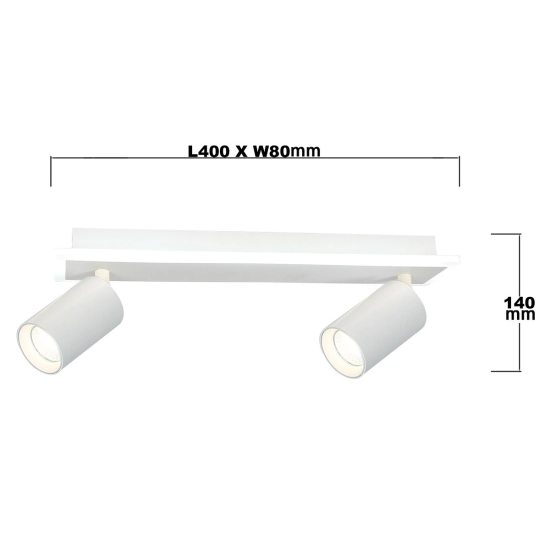 Spot Parma 2 2xGU10 + 1xLED CCT biały LP-0612/2WS WH LIGHT PRESTIGE