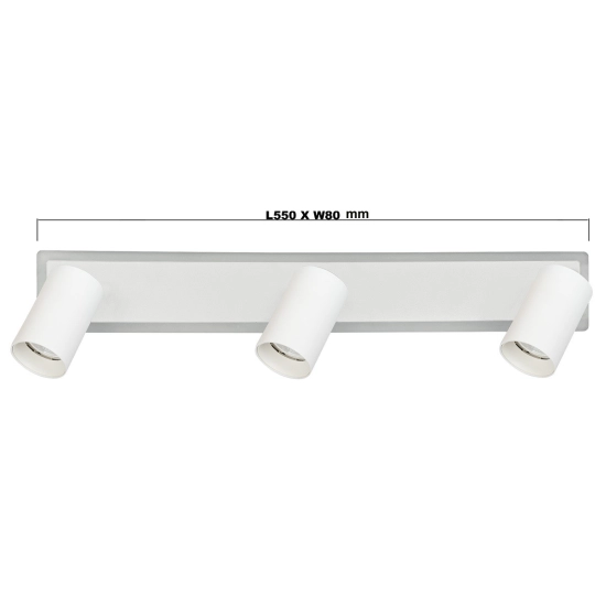 Spot Parma 3 3xGU10 + 1xLED CCT biały LP-0612/3WS WH LIGHT PRESTIGE