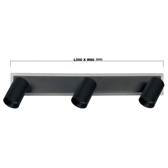 Spot Parma 3 3xGU10 + 1xLED CCT czarny LP-0612/3WS BK LIGHT PRESTIGE