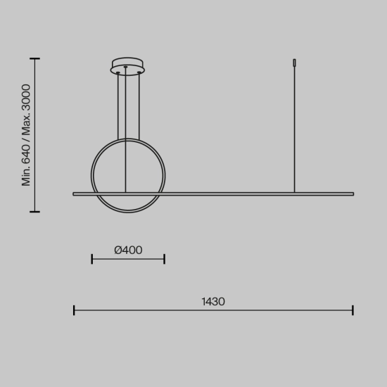 Lampa wisząca Halo MOD247PL-L49BK Maytoni - zdjęcie dodatkowe 5