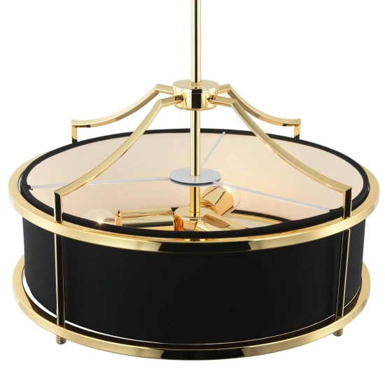 Lampa wisząca STANZA GOLD DARK NERO S Open Design Highlights