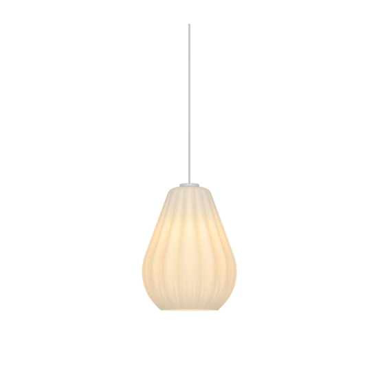 Szklana lampa wisząca Sallino – elegancka lampa z plisowanym kloszem 2612363001 Nordlux