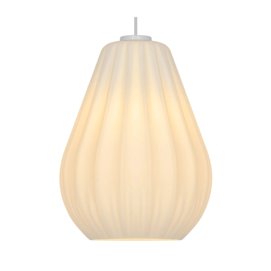 Szklana lampa wisząca Sallino – elegancka lampa z plisowanym kloszem 2612363001 Nordlux