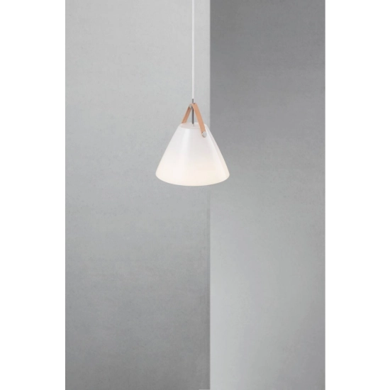 kinkiecik.pl Szklana lampa wisząca Strap 27 DFTP- biała 84313001
