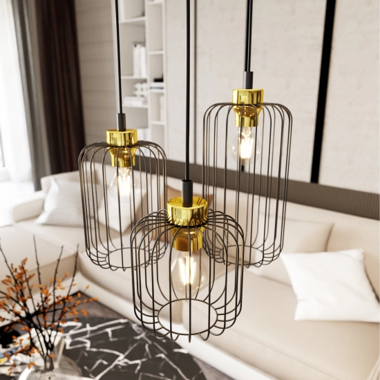 Lampa wisząca VANDER 3PREM BL GOLD 1364/3PREM EMIBIG Lighting