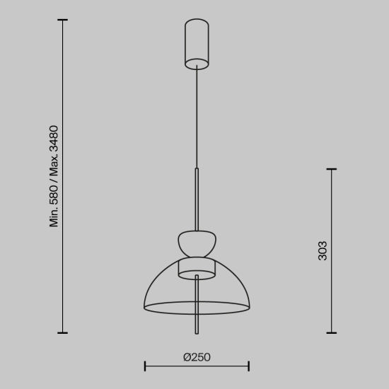 Lampa wisząca Bangkok MOD185PL-L12CG3K2 Maytoni - zdjęcie dodatkowe 5