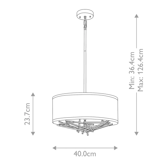 Lampa wisząca Taiko – 3 źródła światła TAIKO-3P Elstead Lighting