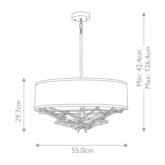 Lampa wisząca Taiko – 4 źródła światła TAIKO-4P Elstead Lighting
