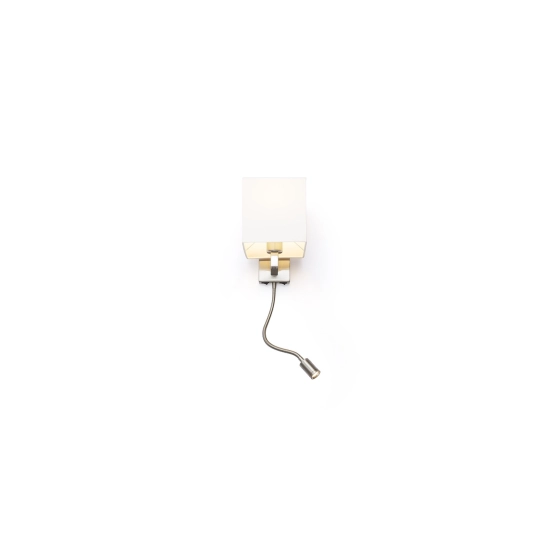 TAINA z abażurem biała nikiel mat 230V E27 LED 28+3W 25° 3000K R12956 Rendl light studio