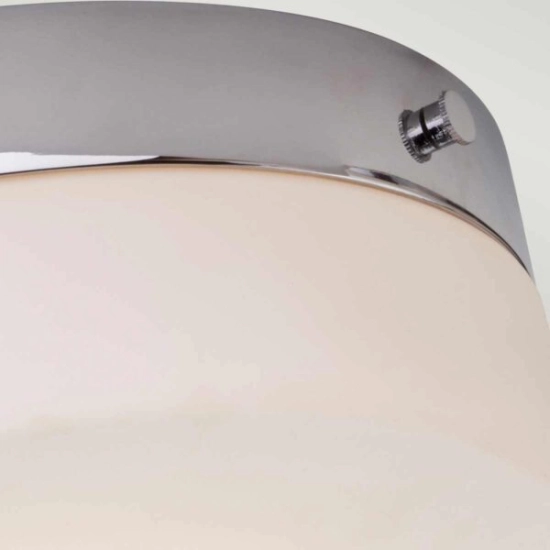 Duży plafon Tamar – 1 źródło światła – Polerowany chrom TAMAR-F-L-PC Elstead Lighting