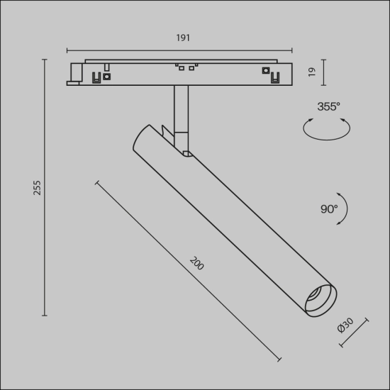 Lampa szynowa Focus T Exility 3000K 6W 36° TR141-2-6W3K-M-W Maytoni - zdjęcie dodatkowe 6