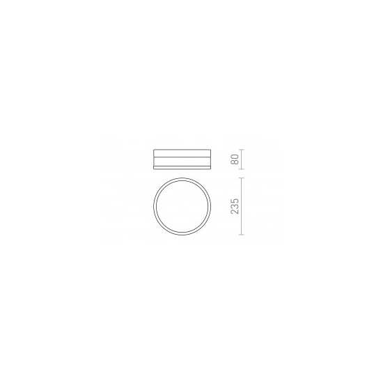 CIRA LED 23 sufitowa szkło opalowe/czarna 230V LED 12W IP44 3000K R13680 Rendl light studio
