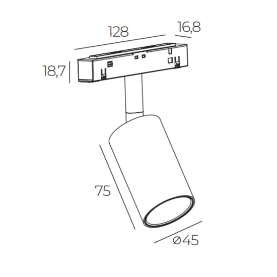Reflektor Alfer 8W Magnet Line LED czarny TLV-02-08 yaskr