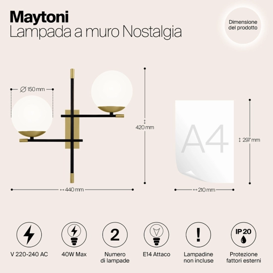 Kinkiet Nostalgia MOD050WL-02G Maytoni - zdjęcie dodatkowe 3