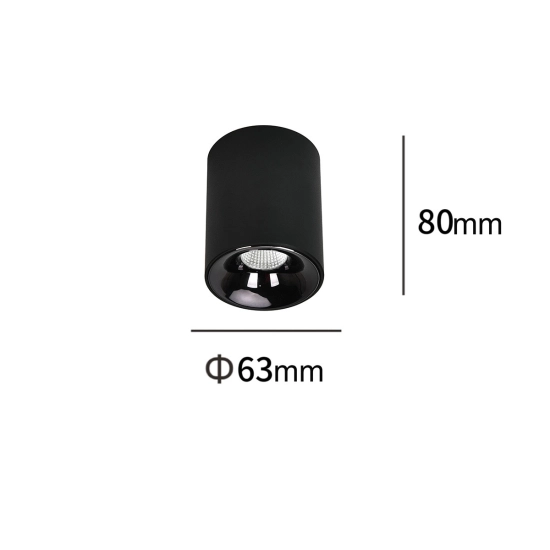 Oprawa natynkowa Tom czarna LED CCT LP-4848/1RM BK Light Prestige