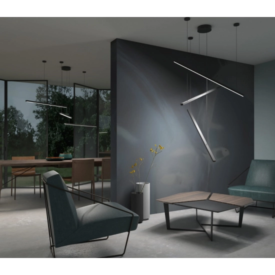 Trio P0311D lampa wisząca ściemnialna czarna MAXLIGHT